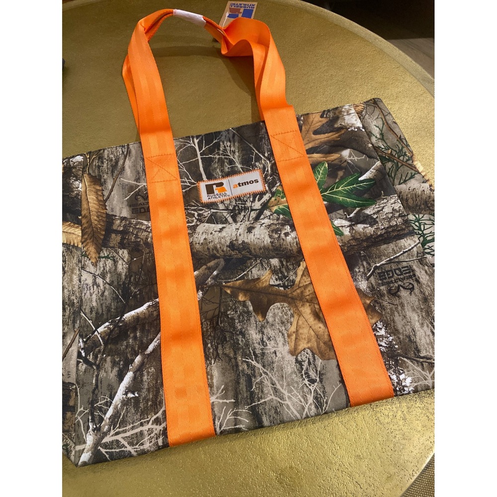atmos x Russell Athletic Camo Tote Bag‎ Orange Straps One Size
